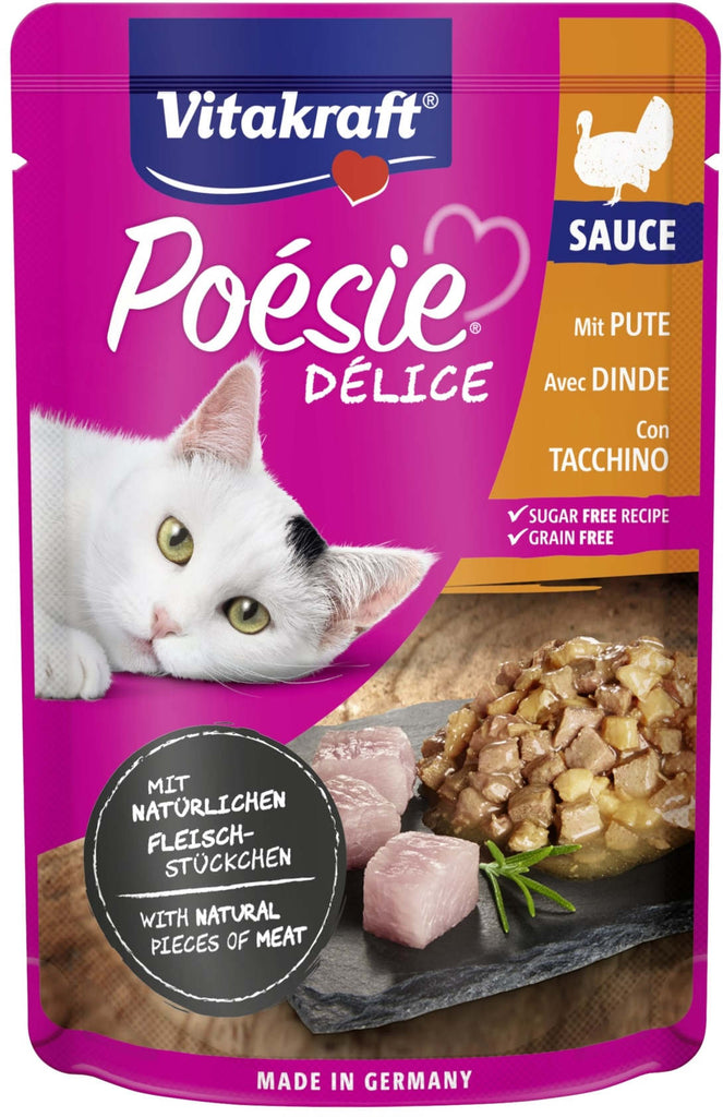 VITAKRAFT Poesie Delice Sauce Plic pentru pisici, cu Piept de Curcan in Sos 85g