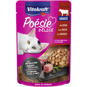 VITAKRAFT Poesie Delice Sauce Plic pentru pisici, cu Vita in Sos 85g