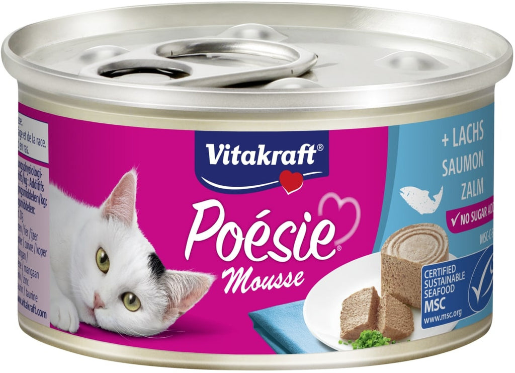VITAKRAFT Poesie Mousse Conserva pentru pisici, cu Somon 85g