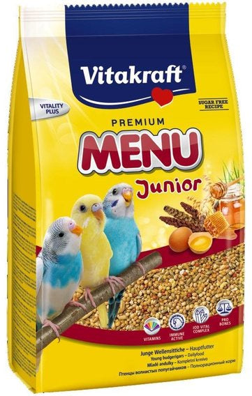 VITAKRAFT Premium Menu JUNIOR cu Ierburi Hrană completă pentru peruşi tineri500g - Maxi-Pet.ro