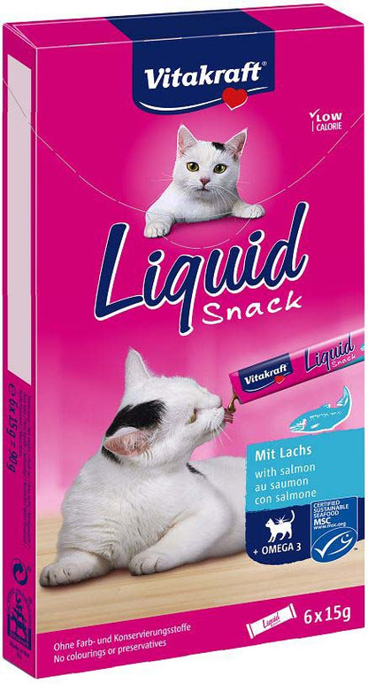 VITAKRAFT Snack lichid pentru pisici, cu Somon si Omega 3