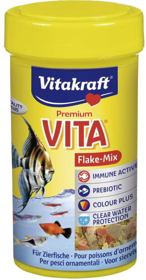 VITAKRAFT VITA Flake-Mix, Hrană completă, sub formă de fulgi, ptr peşti - Maxi-Pet.ro