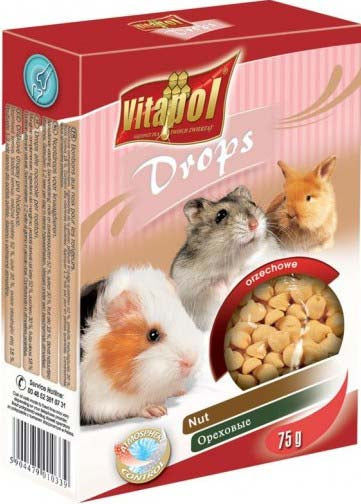 VITAPOL Delicatese pentru rozatoare Dropsuri cu Nuci 75g