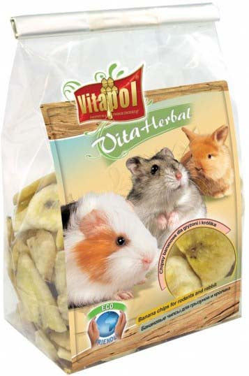 VITAPOL Herbal Hrana suplimentara pentru rozatoare Banana deshidratata 150g 