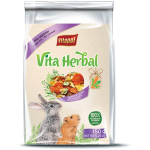 VITAPOL Herbal Hrana suplimentara pentru rozatoare Mix de Fulgi 150g