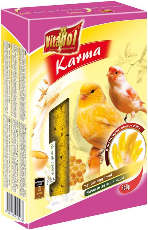 VITAPOL Hrana cu ou pentru canari pt intensitatea culorii penelor GALBEN 350g
