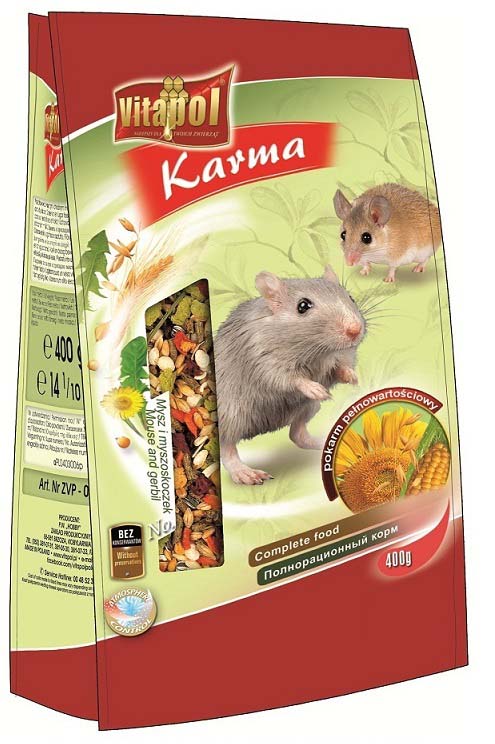 VITAPOL Karma Hrană completă pentru şoricei şi gerbili 400g - Maxi-Pet.ro