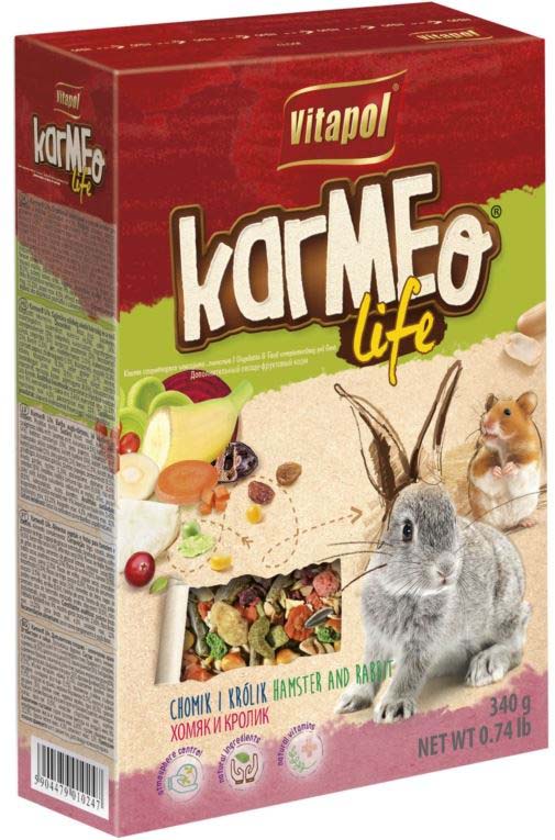 VITAPOL KarMeo Hrana complementara pt hamsteri şi iepuri, Legume şi Fructe 340g 