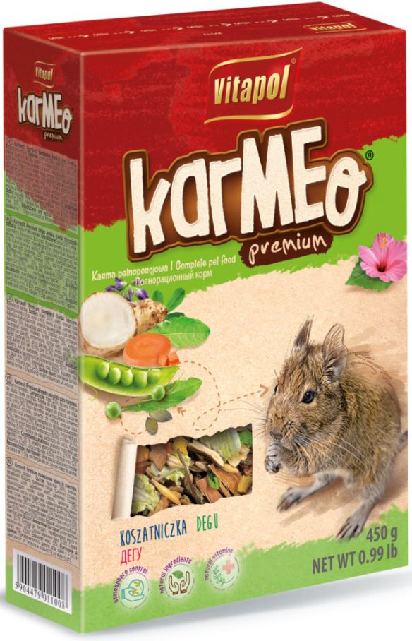 VITAPOL KarMeo Hrana completa Premium pentru veverite Degu 450g 