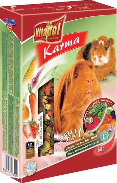 VITAPOL KarMeo Life Hr. complementara pt porc de Guineea,Legume si Fructe 340g