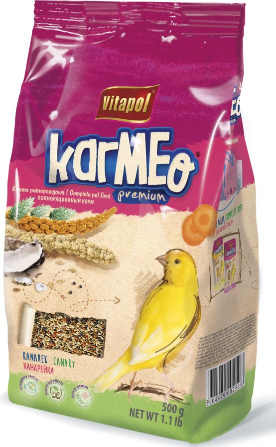 VITAPOL karMeo Premium Hrană completă pentru canari 500g - Maxi-Pet.ro