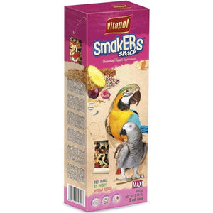 VITAPOL Smakers Maxi Snacks pentru papagali mari Mix de Fructe, 2 bucati, 450g