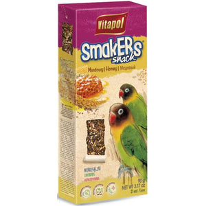 VITAPOL Smakers Snacks pentru agapornis Miere, 2 bucati 90g