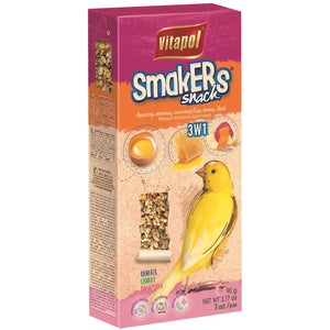 VITAPOL Smakers Snacks pentru canari Mix 3-in-1 (ou, fructe, miere) 85g
