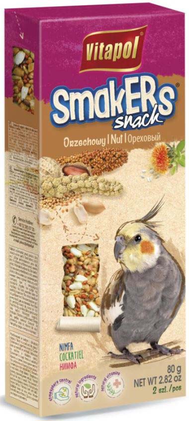 VITAPOL Smakers Snacks pentru nimfe Alune, 2 bucati, 90g