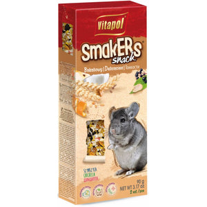 VITAPOL Smakers Snacks pentru sinsila Fructe si Alune, 2bucati, 90g