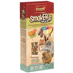 VITAPOL Smakers Snacks pt rozatoare MIX 3-in-1 Legume, Roscove, Fructe 135g