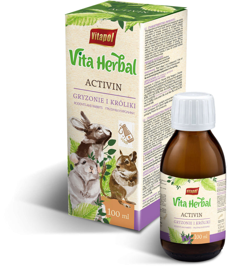 VITAPOL Vita Herbal Activin pentru rozătoare 100ml - Maxi-Pet.ro