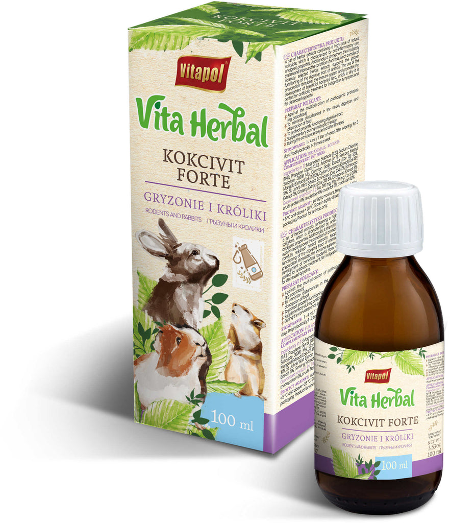 VITAPOL Vita Herbal Kokcivit Forte pentru rozătoare 100ml - Maxi-Pet.ro