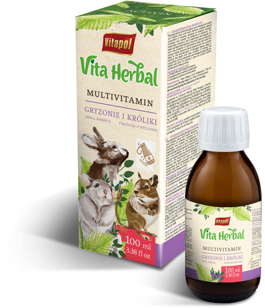 VITAPOL Vita Herbal Multivitamine pentru animale mici 100ml - Maxi-Pet.ro
