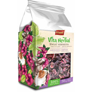 VITAPOL Vitaherbal Hrana suplimentara ptr animale mici cu flori de Hibiscus 70g