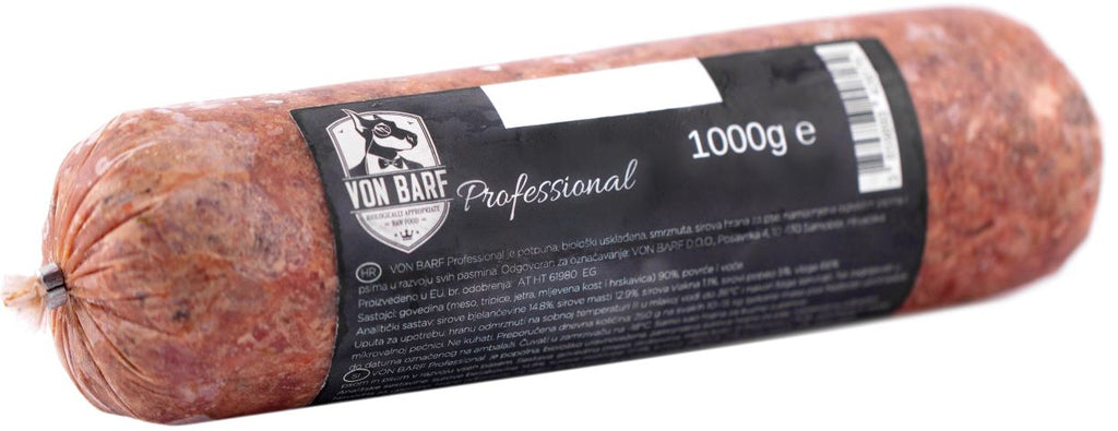 VON BARF Professional Vita, hrana cruda congelata pentru caini 1kg