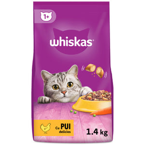 WHISKAS Hrana uscata pentru pisici adulte, cu Pui