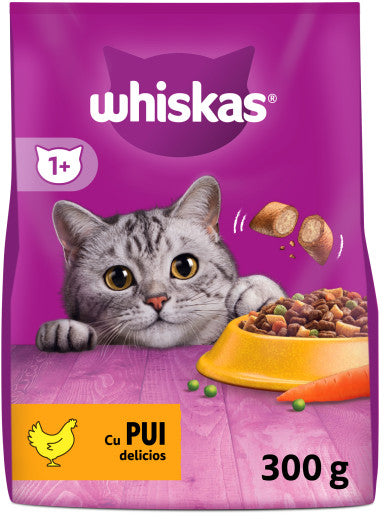 WHISKAS Hrana uscata pentru pisici Adulte, cu Pui 300g