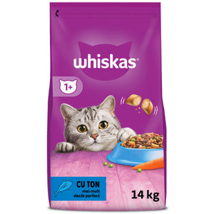 WHISKAS Hrana uscata pentru pisici Adulte, cu Ton