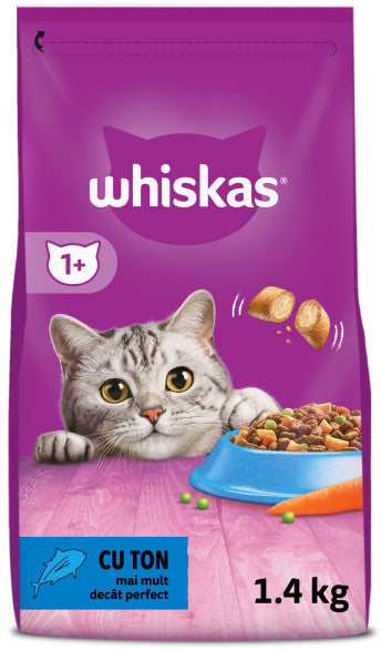 WHISKAS Hrana uscata pentru pisici Adulte, cu Ton 1,4kg