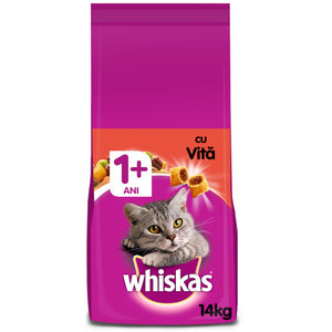 WHISKAS Hrana uscata pentru pisici adulte, cu Vita 14kg