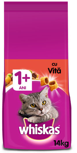WHISKAS Hrana uscata pentru pisici adulte, cu Vita 14kg