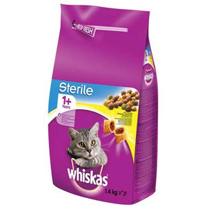 WHISKAS Hrana uscata pentru pisici Sterilizate, cu Pui 1,4kg