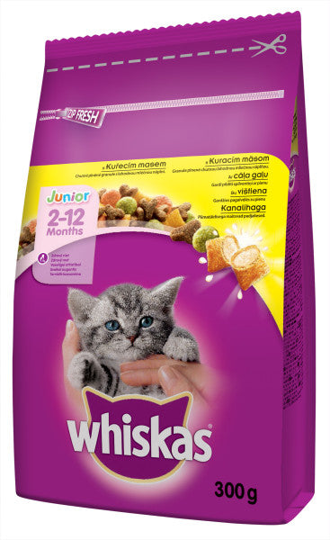 WHISKAS Hrana uscata pentru pisicute JUNIOR, cu Pui 