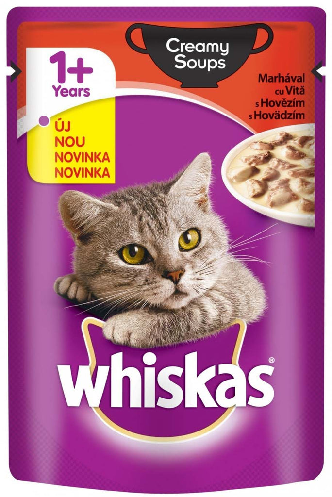WHISKAS Plic hrana umeda pentru pisici adulte Creamy Soup Vita 85g