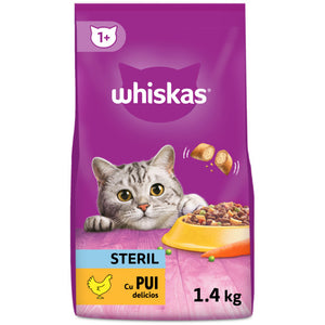 WHISKAS Sterile Hrana uscata pentru pisici Adulte sterilizate, cu Pui 