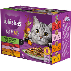 WHISKAS Tasty Mix Chef's Choice plicuri hrana umeda pisici Adulte 12x85g