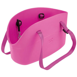 WITH-ME Geanta de transport pentru caini de Talie Mica, Violet, S 14x35x22cm