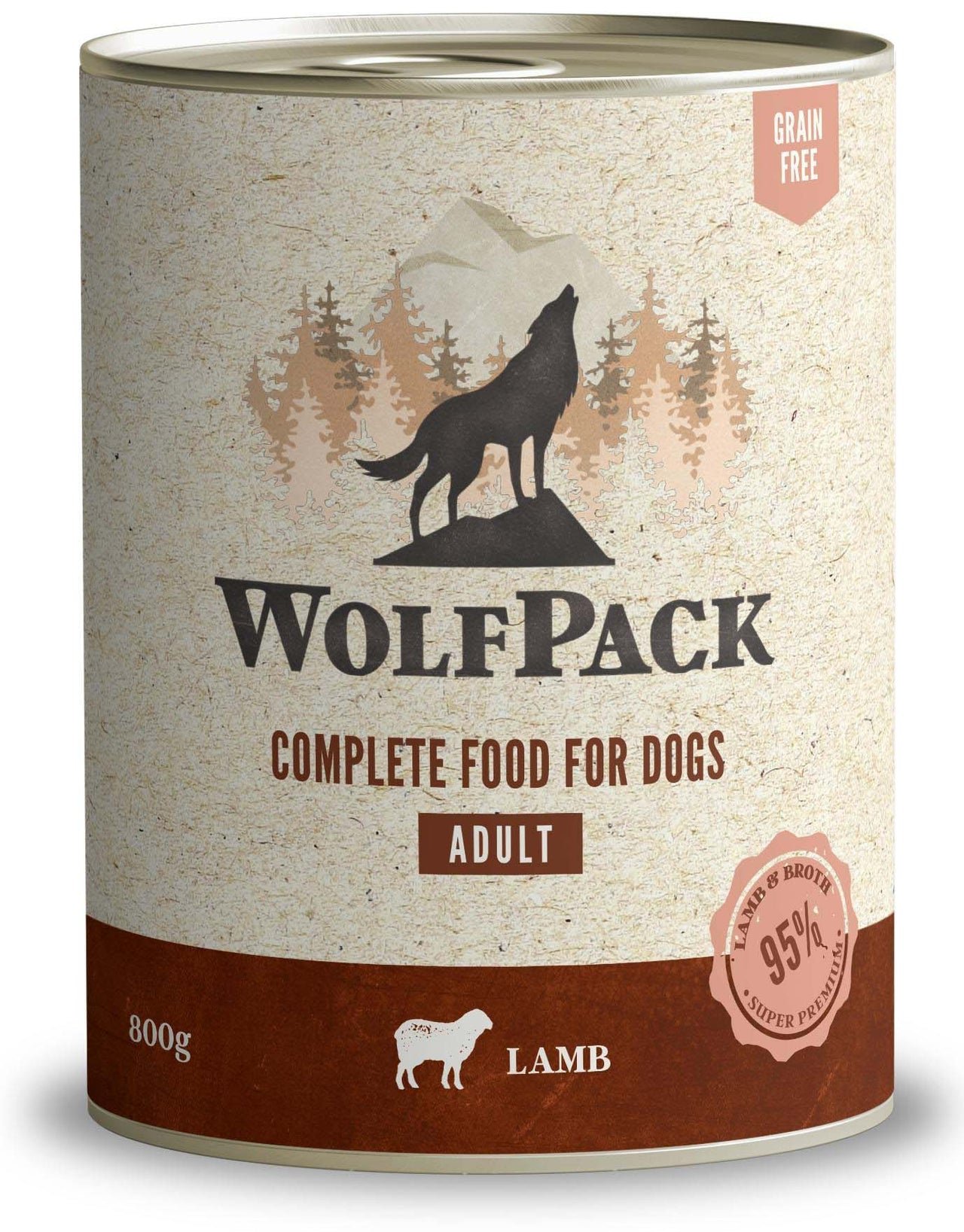 WOLFPACK Adult Miel, Hrana umeda pentru caini adulti 800g