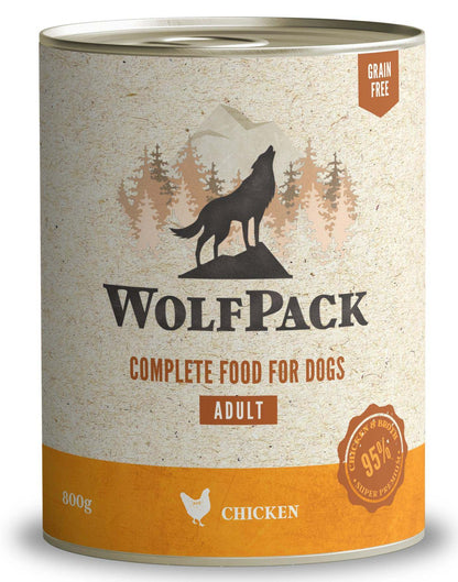 WOLFPACK Adult Pui, Hrana umeda pentru caini adulti 800g