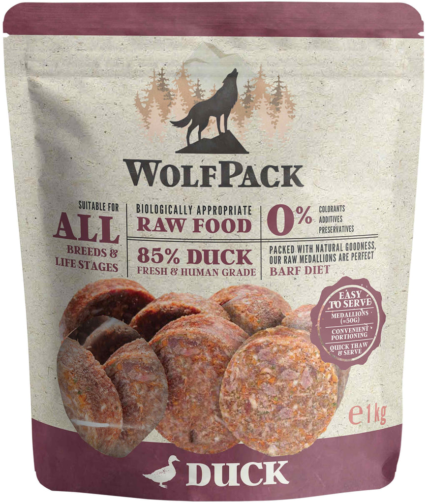 WOLFPACK BARF Medalioane de Rata 1kg