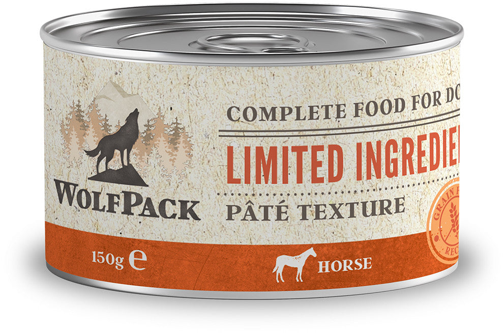 WOLFPACK Conserva pentru caini, cu numar limitat de ingrediente, Cal 150g