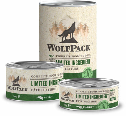 WOLFPACK Conserva pentru caini, cu numar limitat de ingrediente, Iepure