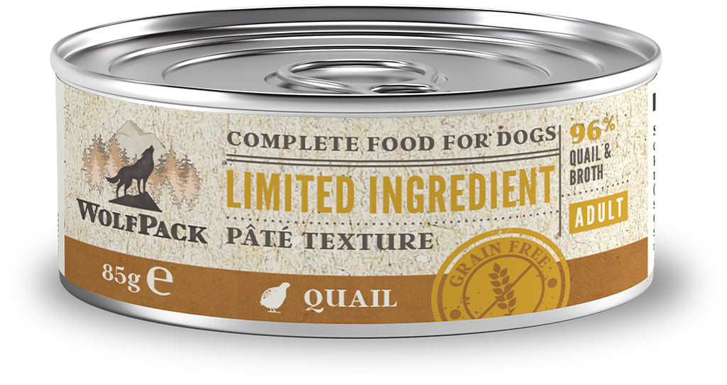 WOLFPACK Conservă pentru câini, cu număr limitat de ingrediente, Prepeliţă - Maxi-Pet.ro