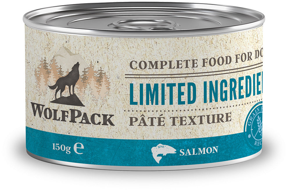 WOLFPACK Conserva pentru caini, cu numar limitat de ingrediente, Somon 150g