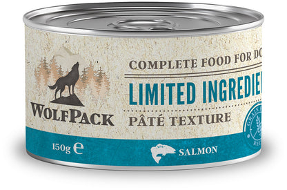 WOLFPACK Conserva pentru caini, cu numar limitat de ingrediente, Somon 150g