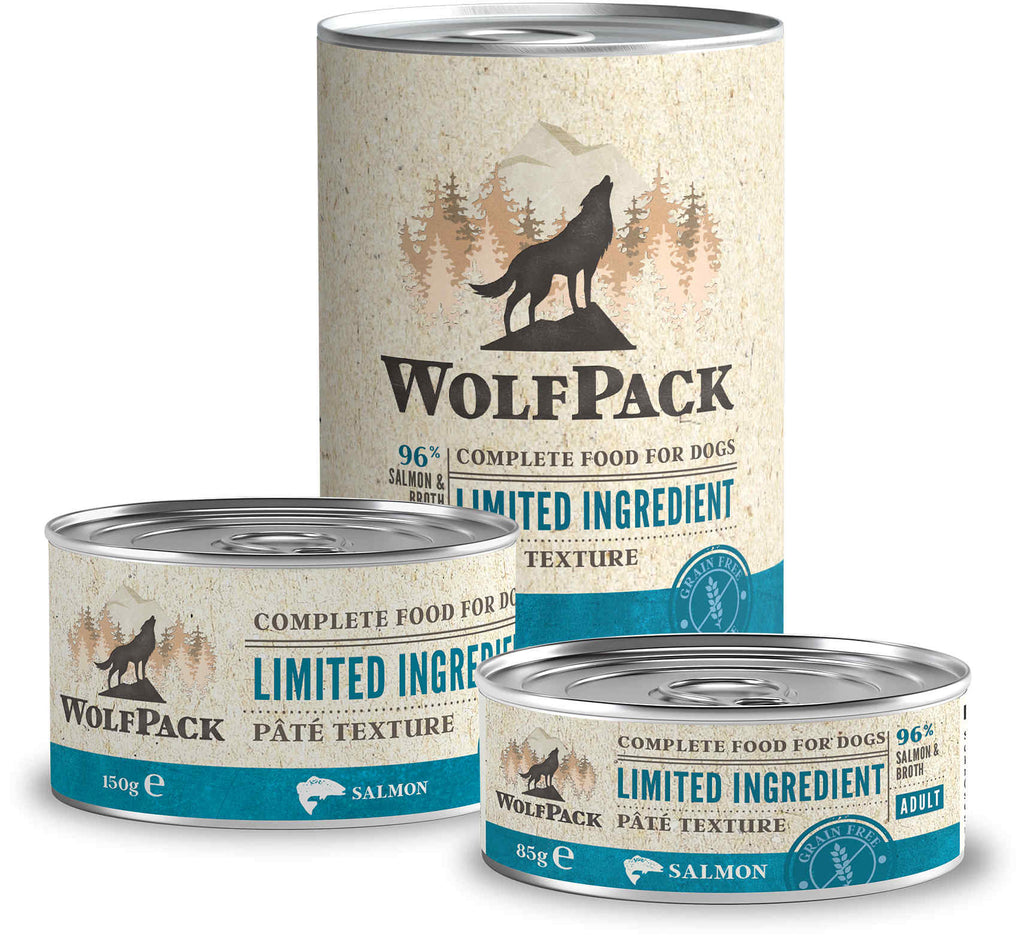 WOLFPACK Conserva pentru caini, cu numar limitat de ingrediente, Somon
