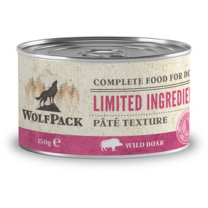WOLFPACK Conserva pt. caini, cu numar limitat de ingrediente, Porc mistret 150g