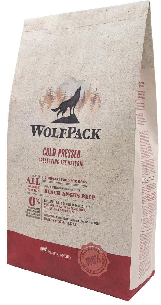 WOLFPACK Hrana presata la rece pentru caini, cu Vita Black Angus 12kg