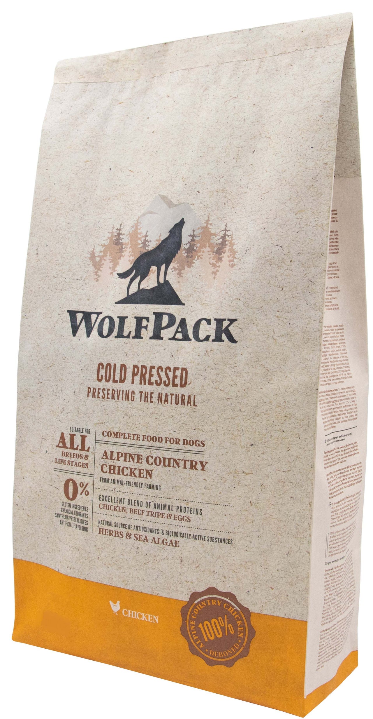 WOLFPACK Hrana presata la rece pentru caini, Pui 12kg